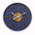 Hermle 31010 Sadie Dadie 3D Wood Pattern Wall Clock with Blue Background