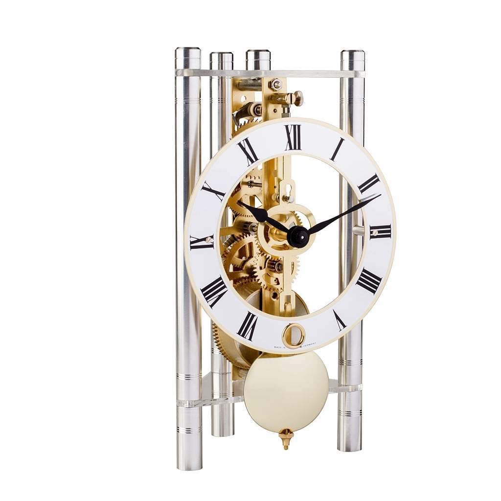 Hermle LAKIN Mantel Clock 23023X40721, Silver / Gold Pendulum