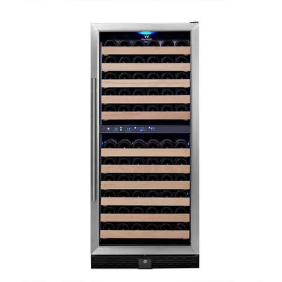 Kings Bottle 100 Bottle Dual Zone Wine Cooler With Glass Door - Swings and More