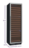 Allavino FlexCount Classic Series 174 Bottle Single Zone Wine Refrigerator - Right Hinge YHWR174-1SWRN - Swings and More