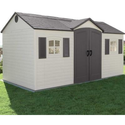 Lifetime 15 X 8 ft. Outdoor Storage Shed - Swings and More