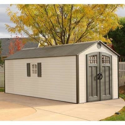 Lifetime 8 X 20 ft. Storage Shed (With 2 Windows) - Swings and More