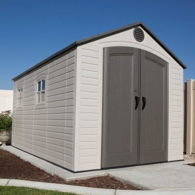 Lifetime 8 X 15 ft. Outdoor Storage Shed (2 Windows) - Swings and More
