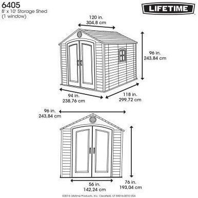 Lifetime 8 X 10 ft Outdoors Storage Shed - Swings and More