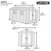 Lifetime 8 X 15 ft. Outdoor Storage Shed (2 Windows) - Swings and More