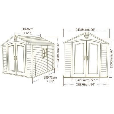 Lifetime 8 X 10 ft. Outdoor Storage Shed - Swings and More