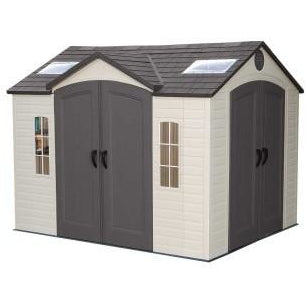 Lifetime 10 X 8 ft. Outdoor Storage Shed With Double Doors Front and Side - Swings and More