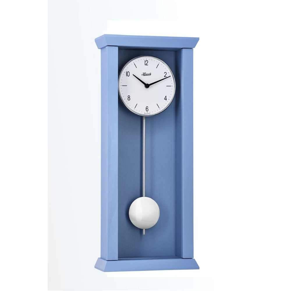 Hermle ARDEN Modern Quartz Regulator Wall Clock, Blue Model 71002S42200
