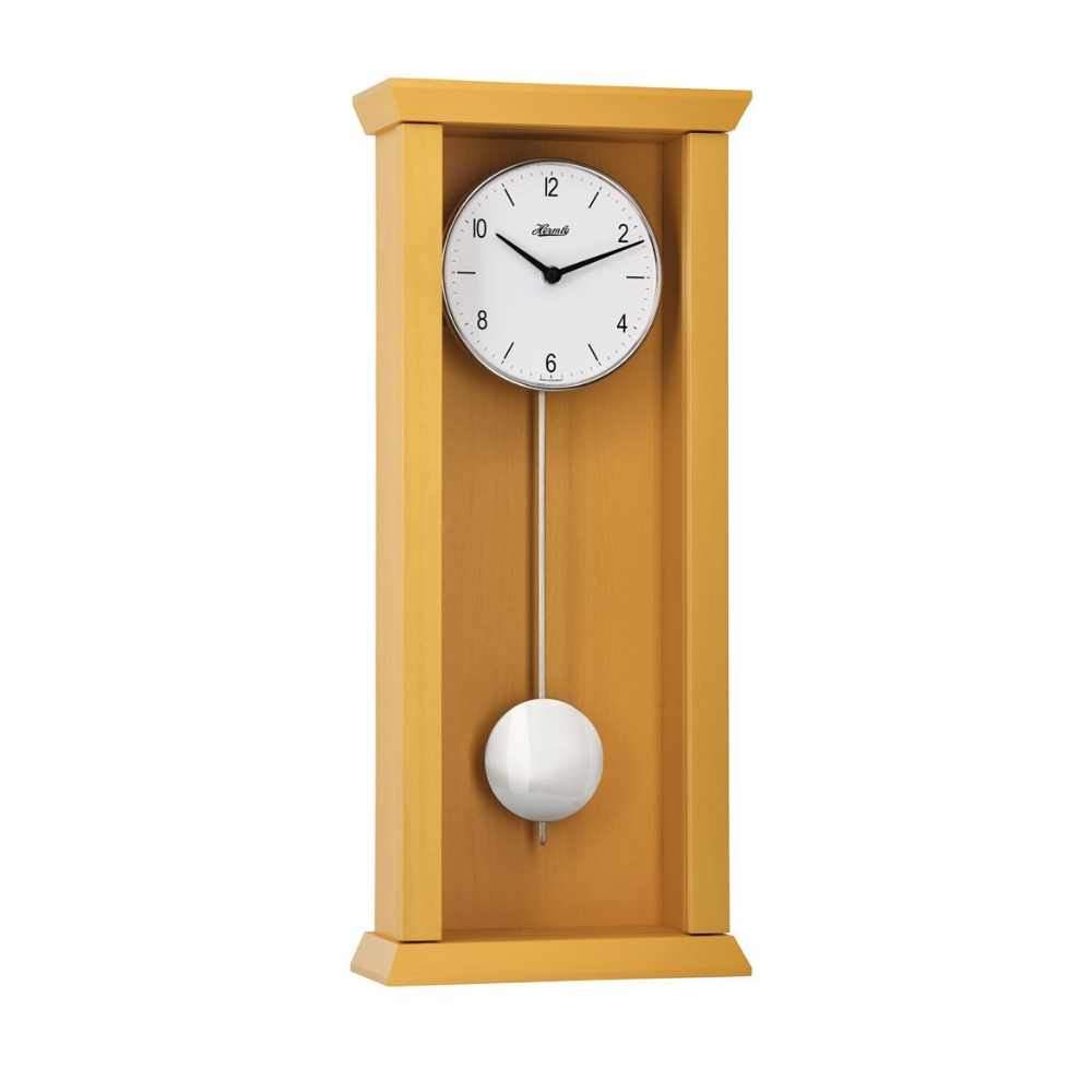 Hermle ARDEN Modern Quartz Regulator Wall Clock, Orange 71002U92200