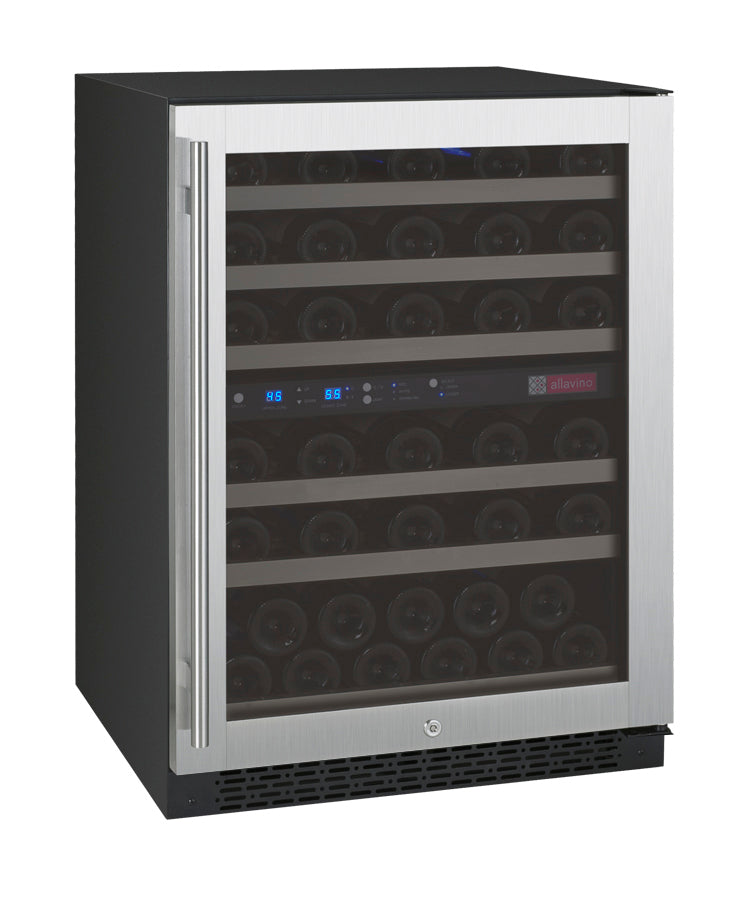 Allavino FlexCount Series 56 Bottle Dual Zone Wine Refrigerator with Right Hinge VSWR56-2SSRN - Swings and More