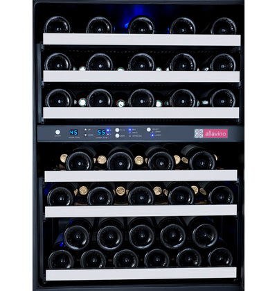 Allavino FlexCount Series 56 Bottle Dual Zone Wine Refrigerator with Left Hinge VSWR56-2SSLN - Swings and More
