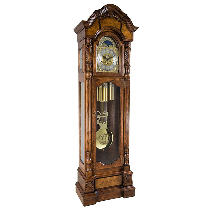 Hermle Anstead Grandfather Clock Dark Oak Finish