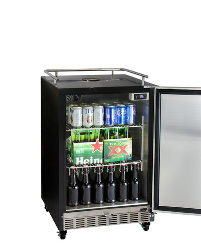 Kegco Full Size Digital Commercial Undercounter Kegerator with X-CLUSIVE Premium Direct Draw Kit HK38BSC-1 - Swings and More