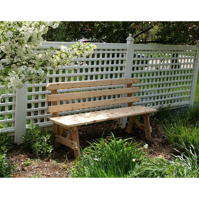 Creekvine Designs Cedar Backed Bench - Swings and More