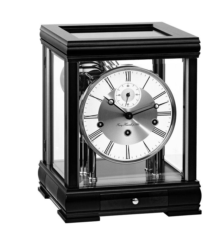 Hermle BERGAMO Mantel Clock 22998740352, Black