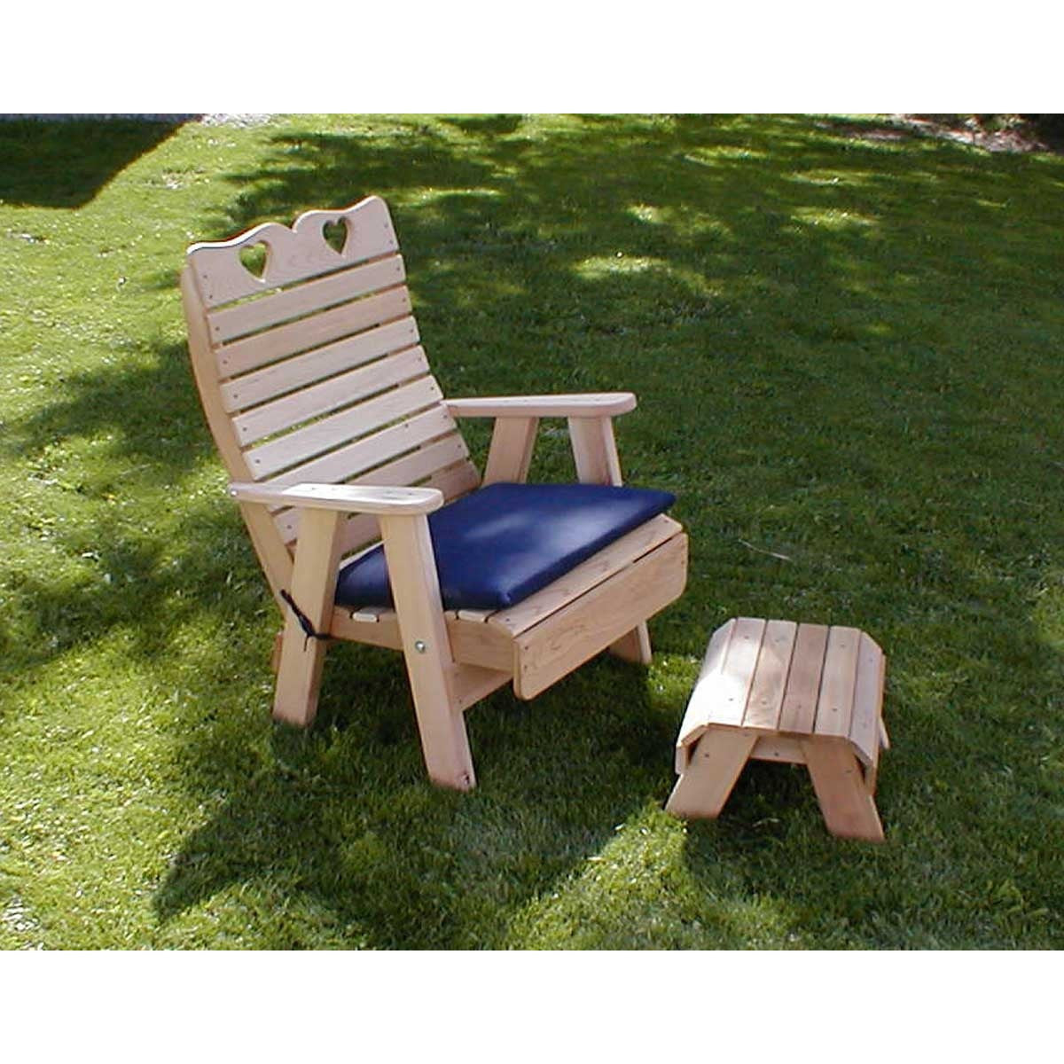 Creekvine Designs Cedar Patio Chair & Footrest Set - Swings and More
