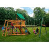 Gorilla Navigator Playset w/ Sunbrella Canvas Forest Green Canopy 01-0020-AP-2 - Swings and More