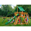 Gorilla Navigator Playset w/ Sunbrella Canvas Forest Green Canopy 01-0020-AP-2 - Swings and More