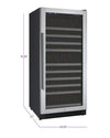 Allavino FlexCount Series 128 Bottle Single Zone Wine Refrigerator with Right Hinge VSWR128-1SSRN - Swings and More