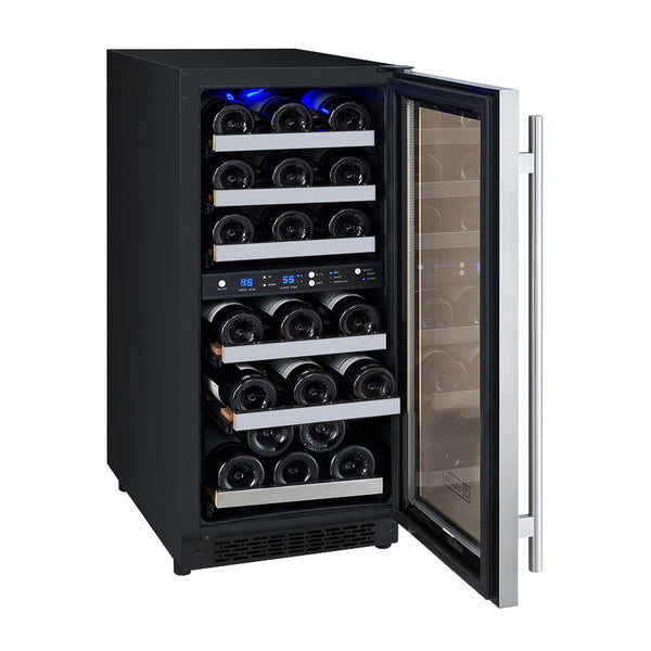 Allavino 30 Bottle Dual-Zone Wine Refrigerator Right Hinge VSWR30-2SSRN