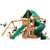 Gorilla Playsets Mountaineer Wooden Swing Set with Green Vinyl Canopy, Extreme Tube Slide, and Rock Climbing Wall 01-0005-AP-1 - Swings and More