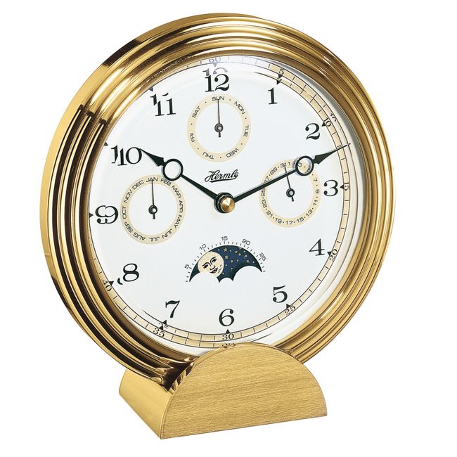 Hermle Stockton Mantel Clock Solid Brass Finish
