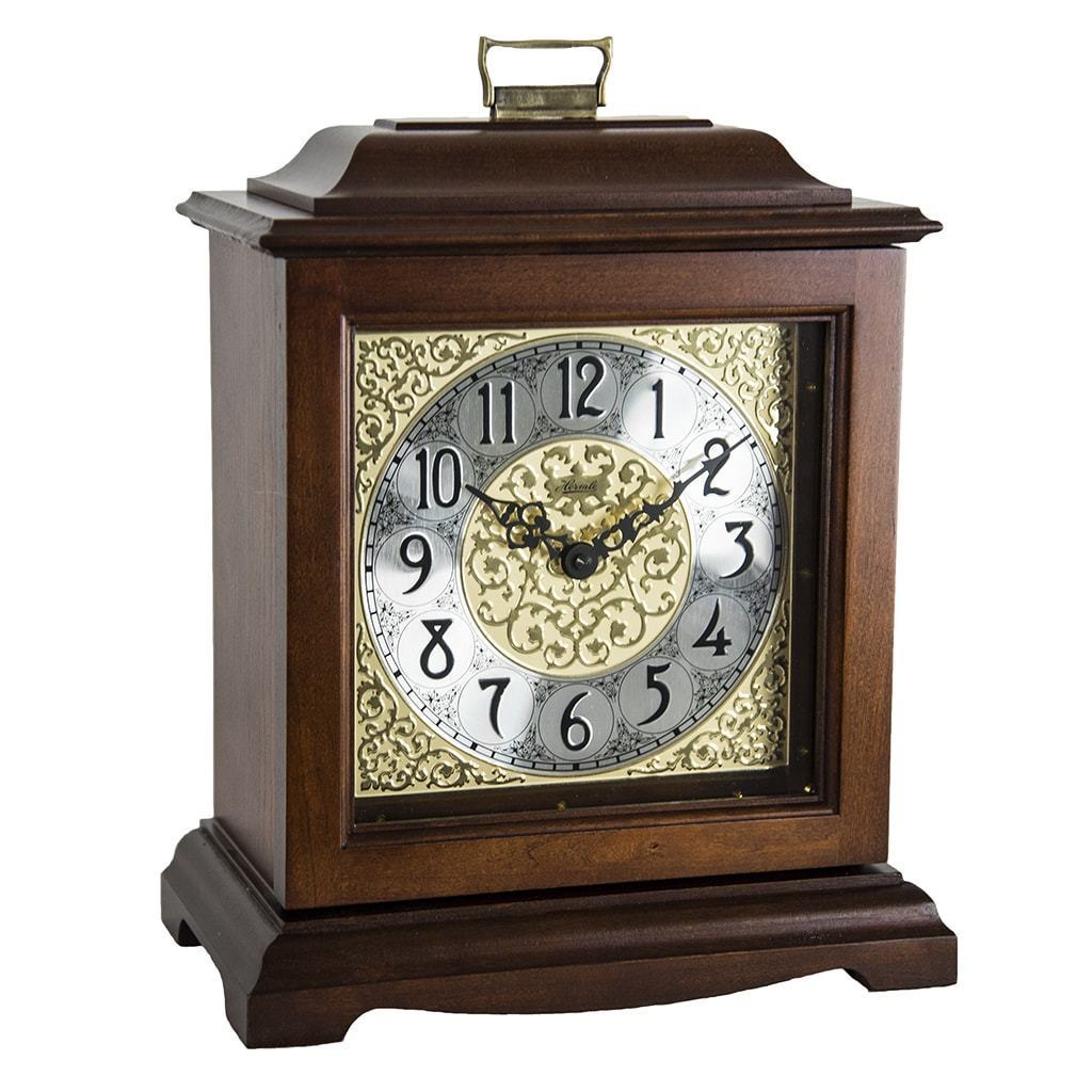 Hermle AUSTEN Bracket-Style Quartz Mantel Clock 22518N9Q, Cherry