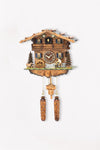 Hermle STRAUSS Log Cabin Style Quartz Black Forest Cuckoo Clock with Moving Parts, 76000