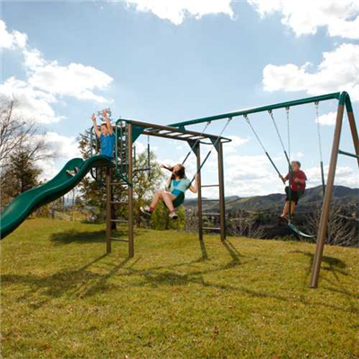 Lifetime Monkey Bar Adventure Swing Set (Earthtone) - Swings and More