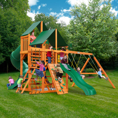 Gorilla Playsets Great Skye I Swing Set with Sunbrella Canvas Canopy 01-0030-AP-2 - Swings and More