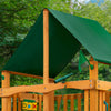 Gorilla Playset Chateau Tower  w/ Amber Posts and Sunbrella® Canvas Forest Green Canopy  01-0061-AP-2 - Swings and More