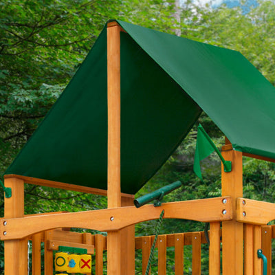 Gorilla Playsets Frontier Swing Set with Sunbrella Canopy 01-0004-AP-2 - Swings and More