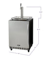Kegco  Commercial Undercounter Kegerator with X-CLUSIVE Premium Direct Draw Kit - Left Hinge HK38BSC-L-1 - Swings and More