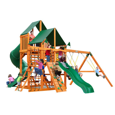 Gorilla Playsets Great Skye I Swing Set with Sunbrella Canvas Canopy 01-0030-AP-2 - Swings and More