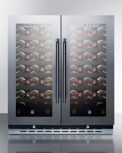 Summit 30" Wide Built-In 66 Bottle Dual Zone Wine Cellar - Swings and More