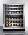 Summit 24" Wide Built-In Wine Cellar 46 Bottle Dual Zone ADA Compliant - Swings and More