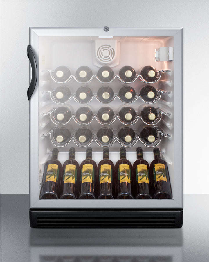 Summit 24" Wide Built-In Wine Cellar 35 Bottle Single Zone ADA Compliant - Swings and More