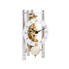 Hermle LAKIN Mechanical Mantel Clock 23024X40721, Silver / Brass Pendulum
