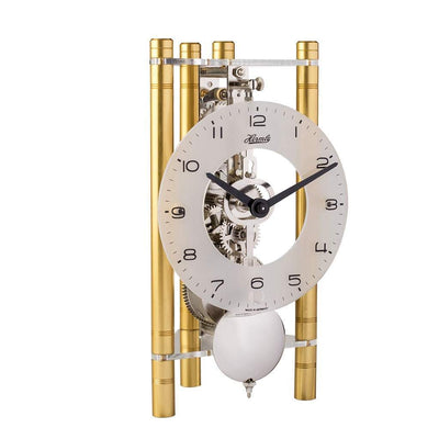 Hermle LAKIN Mechanical Mantel Clock 23025500721, Gold / Silver Pendulum