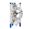 Hermle LAKIN Mechanical Mantel Clock 23025T50721, Silver & Blue / Silver Pendulum