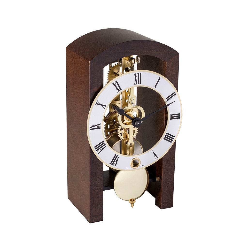 Hermle PATTERSON Mechanical Table Clock #23015030721, Walnut