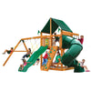 Gorilla Playsets Mountaineer Wooden Swing Set with Sunbrella® Canvas Canopy, Rock Climbing Wall, and Extreme Tube Slide 01-0005-AP-2 - Swings and More