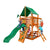 Gorilla Playset Chateau Tower w/ Amber Posts and Deluxe Green Vinyl Canopy 01-0061-AP-1 - Swings and More