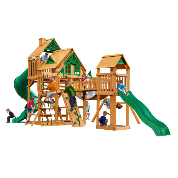Gorilla Playset Treasure Trove Treehouse w/ Amber Posts 01-1037-AP - Swings and More