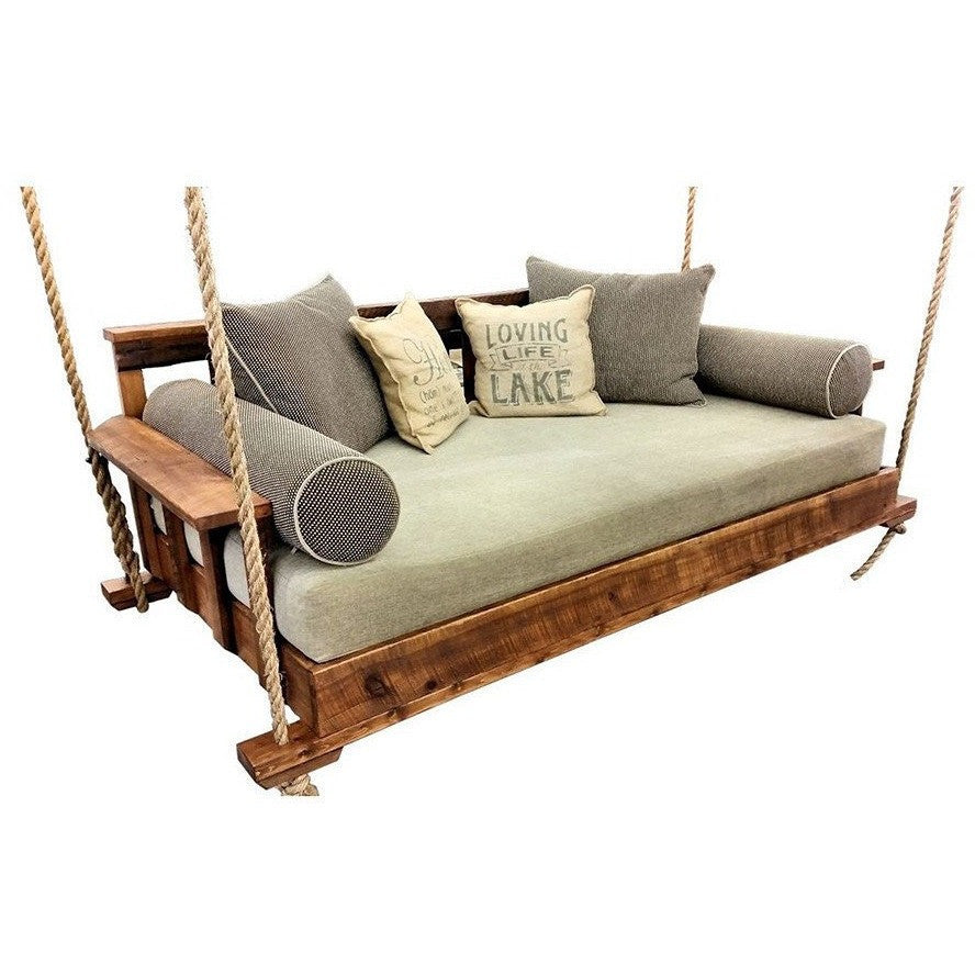 The R&R Reclaimed Wood Porch Swing Bed - Swings and More