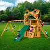 Gorilla Chateau Clubhouse Swing Set with Malibu Wood Roof 01-0072-AP - Swings and More