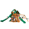 Gorilla Playsets Great Skye II Wooden Swing Set with 2 Sunbrella® Canvas Canopies, 3 Slides, and Rope Ladder 01-0031-AP-2 - Swings and More