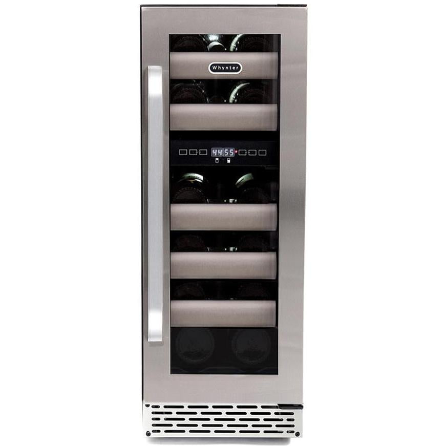 Whynter Elite 17 Bottle Seamless Stainless Steel Door Dual Zone Built-in Wine Refrigerator BWR-171DS - Swings and More