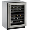 U-Line 24" Wide 3000 Series 43 Bottle Dual Zone Stainless Steel  Wine Refrigerator - Swings and More