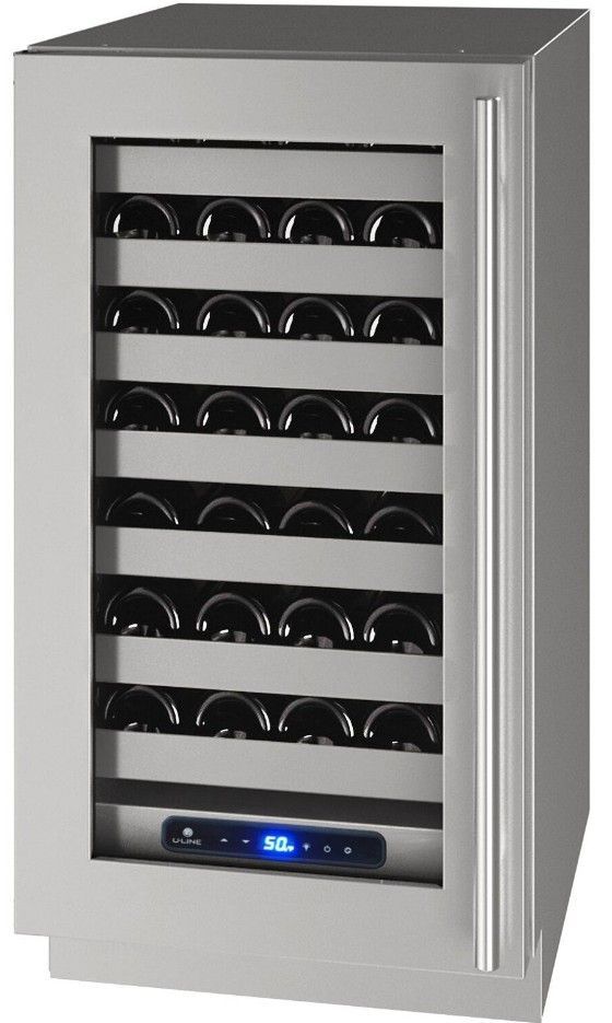 U-Line 18" Wine Captain 5 Series 35 Bottle Wine Refrigerator Left Hinge UHWC518-SG51A - Swings and More